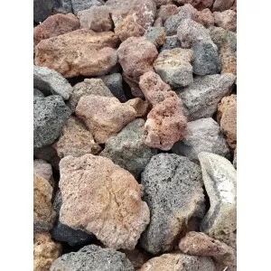 Lava raudona skaldyta 10/20 cm, 500kg